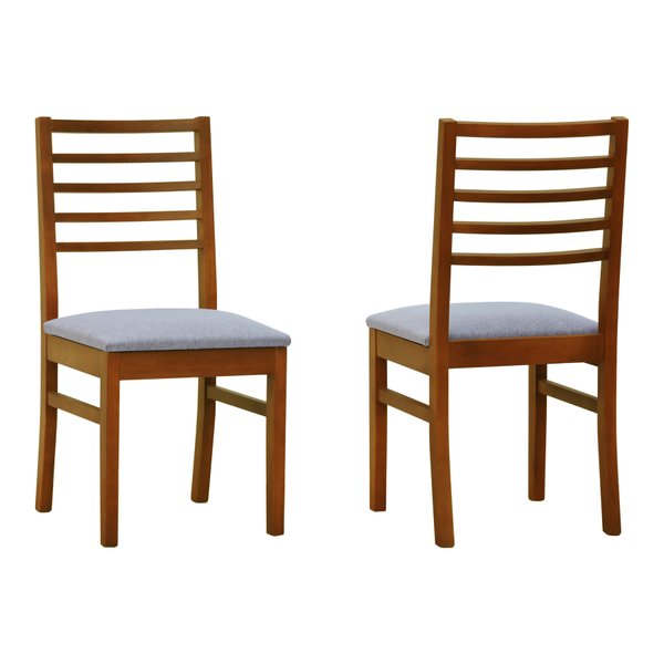 kit 2 cadeiras tie amendoa linho cinza mescla impermeavel