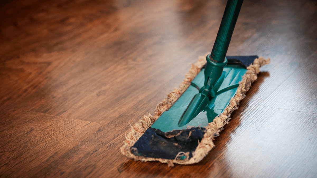 limpando piso de madeira 1