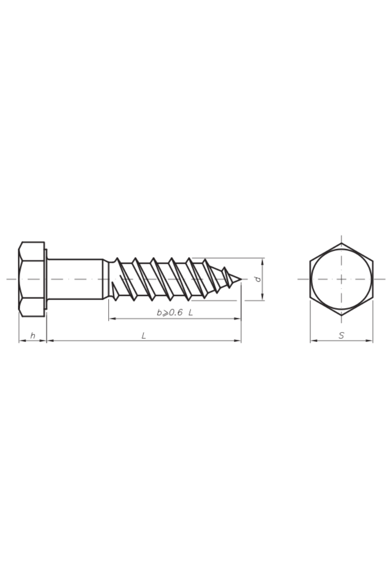 Parafuso Cabeça Sextavada Rosca Soberba Zincado Branco 1 4 Pl X 30 Mm