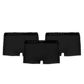 3 Cuecas Boxer Box Underwear Algodão Branco Cinza Preto Hilios