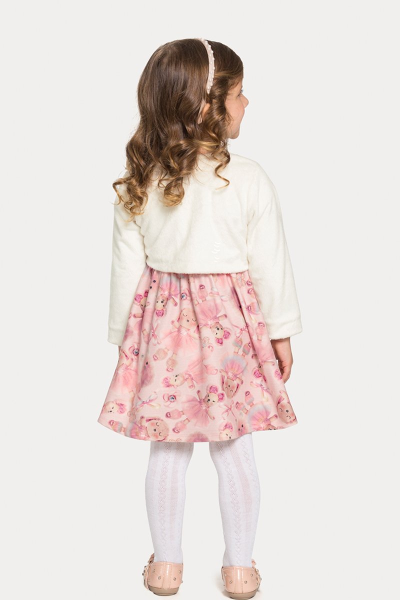 Vestido infantil com store casaco