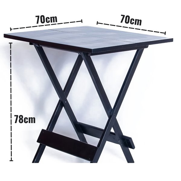 JOGO DE MESA 70x70 C/ 04 CADEIRAS DOBRÁVEIS EM MADEIRA - Bar