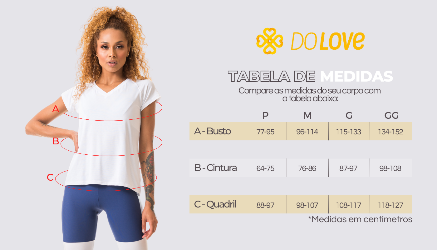 Tabela de medidas Tabela de medidas