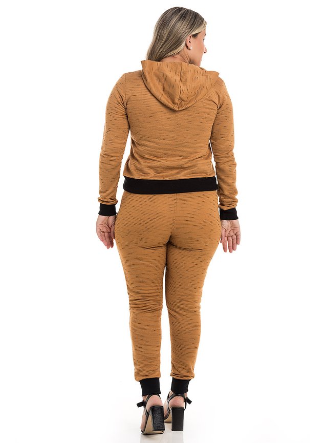 Conjunto Moletom Jet Feminino Caramelo