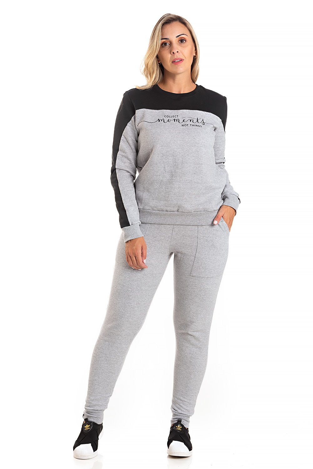 Conjunto Moleton Confort Peluciado Aurora Mescla