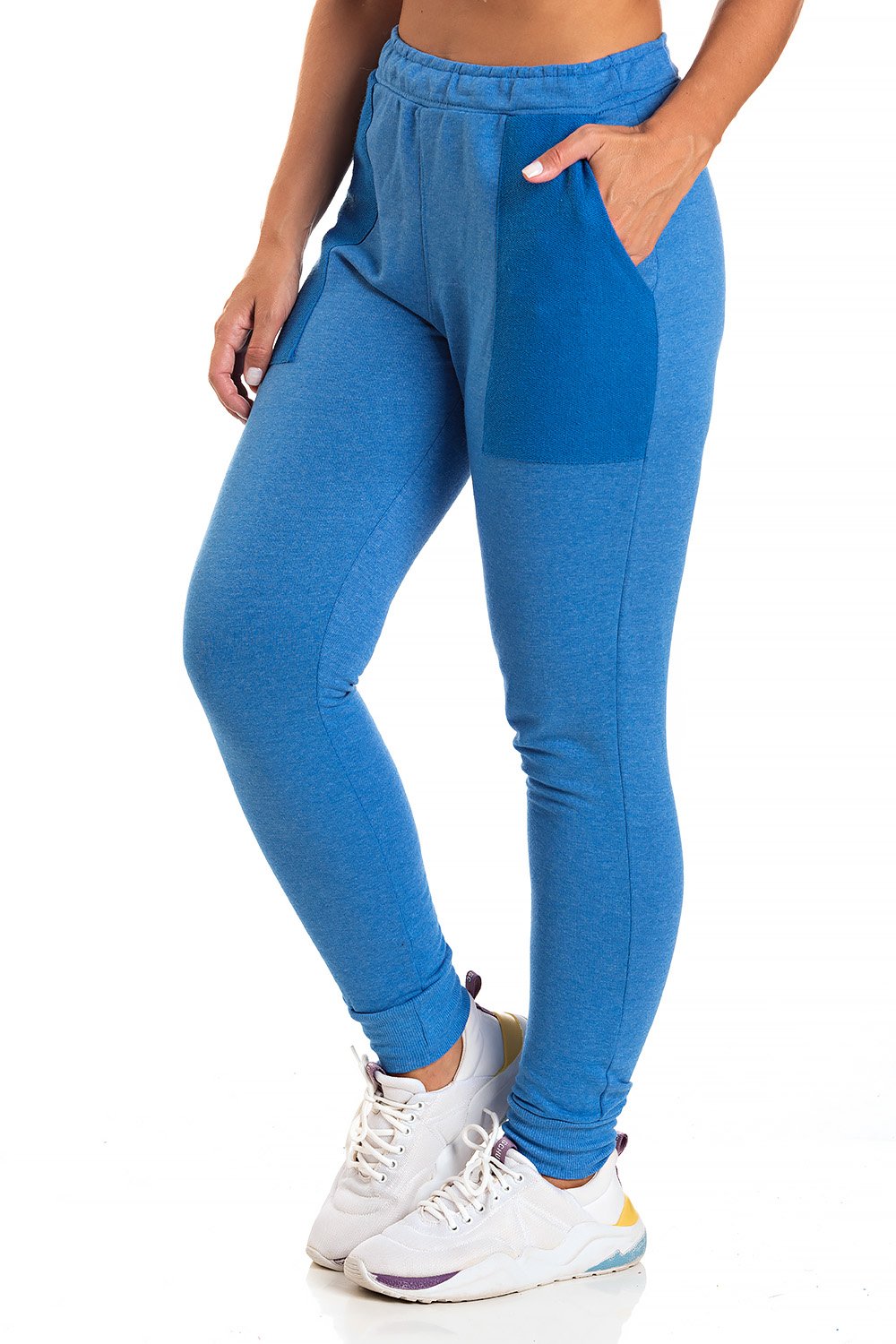 Calça moletom jeans sales feminina