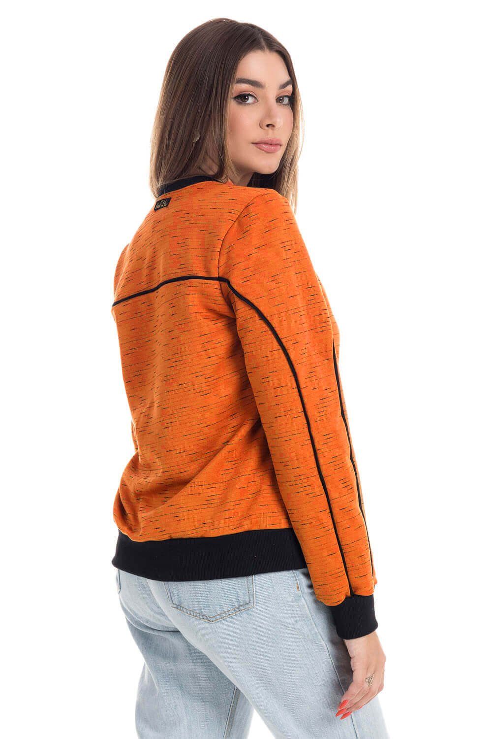 Casaco Moletom Jet Peluciado Feminino Wind Life Laranja