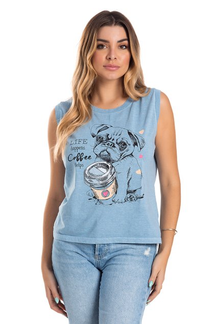 Camiseta Estonada Feminina Cactus & Cat