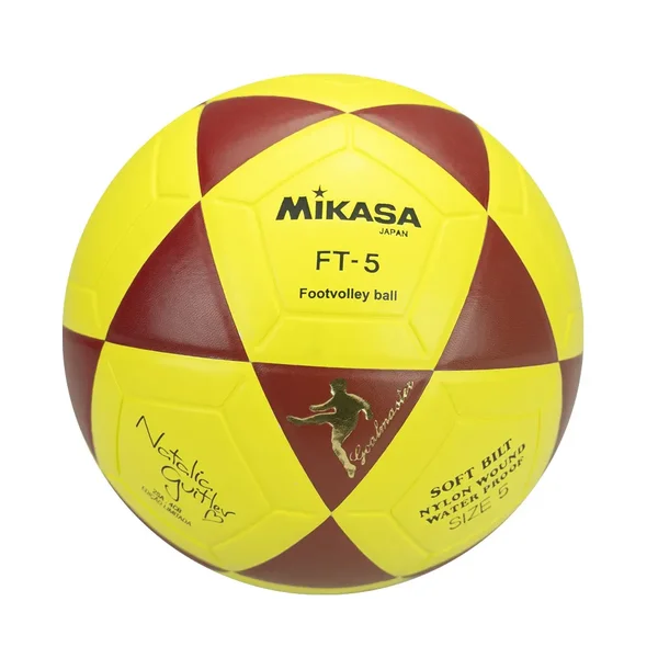 Bola Oficial De Futevôlei Mikasa Ft-5 Amarela E Preta Praia