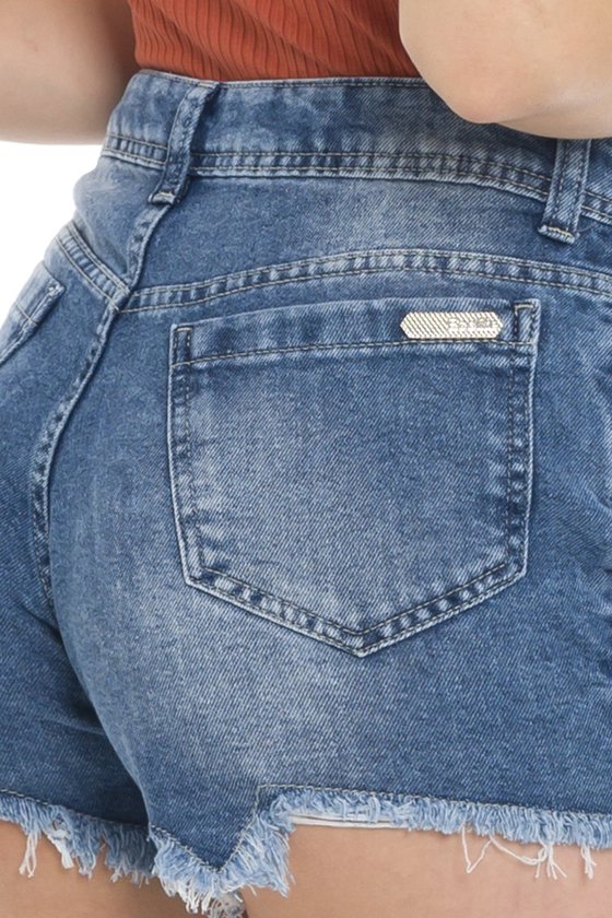 Shorts Jeans Curto Feminino Desfiado