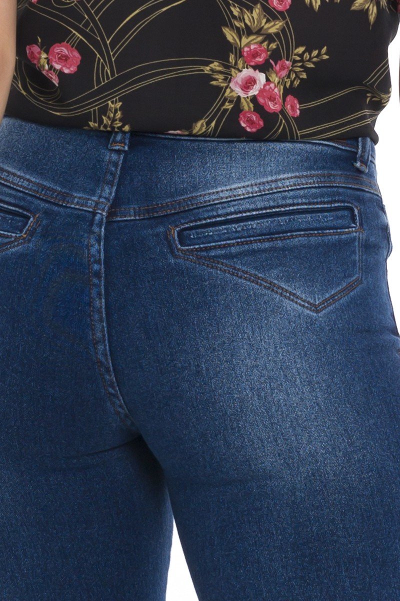 Calça jeans feminina com best sale bolso faca