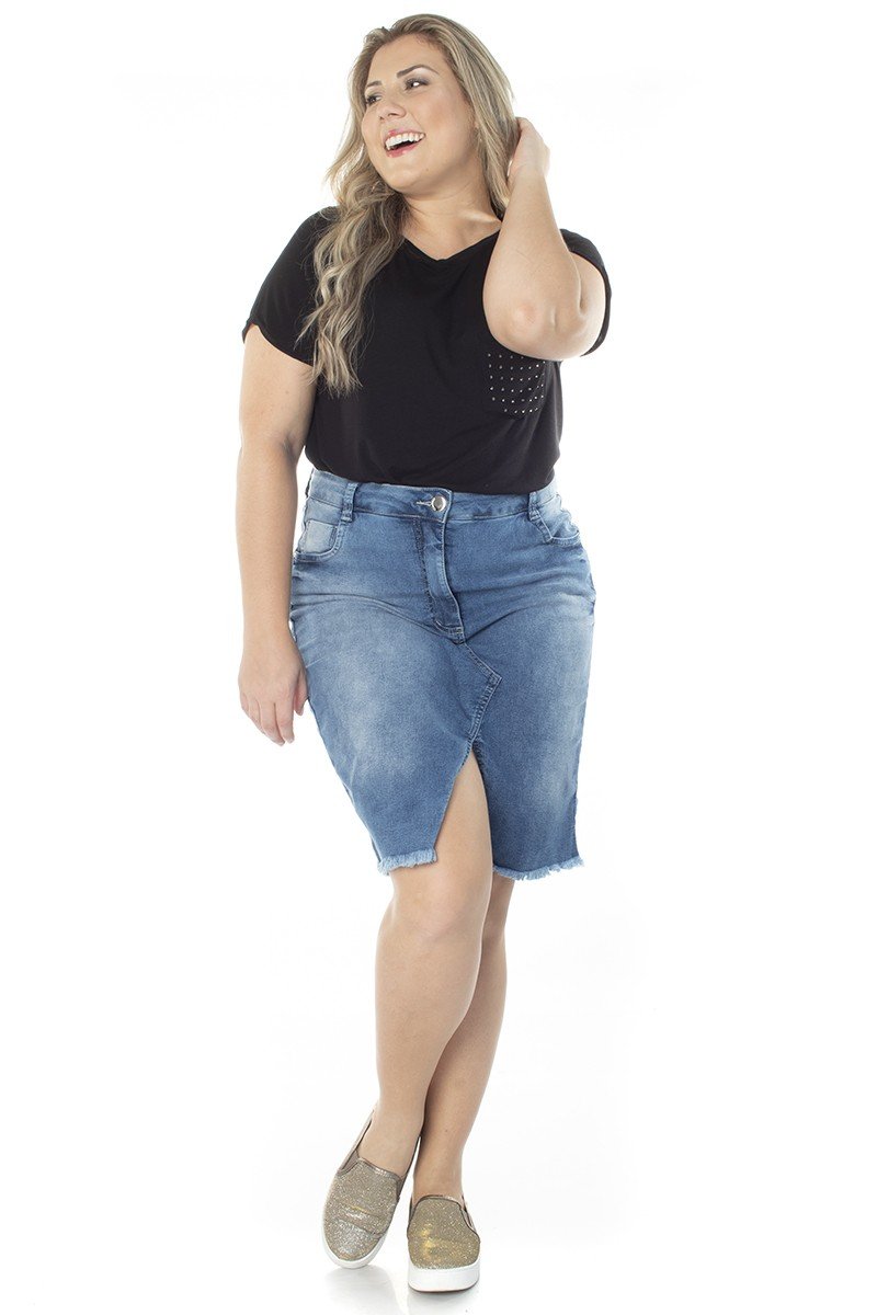 Blusas para vestir store com saia jeans