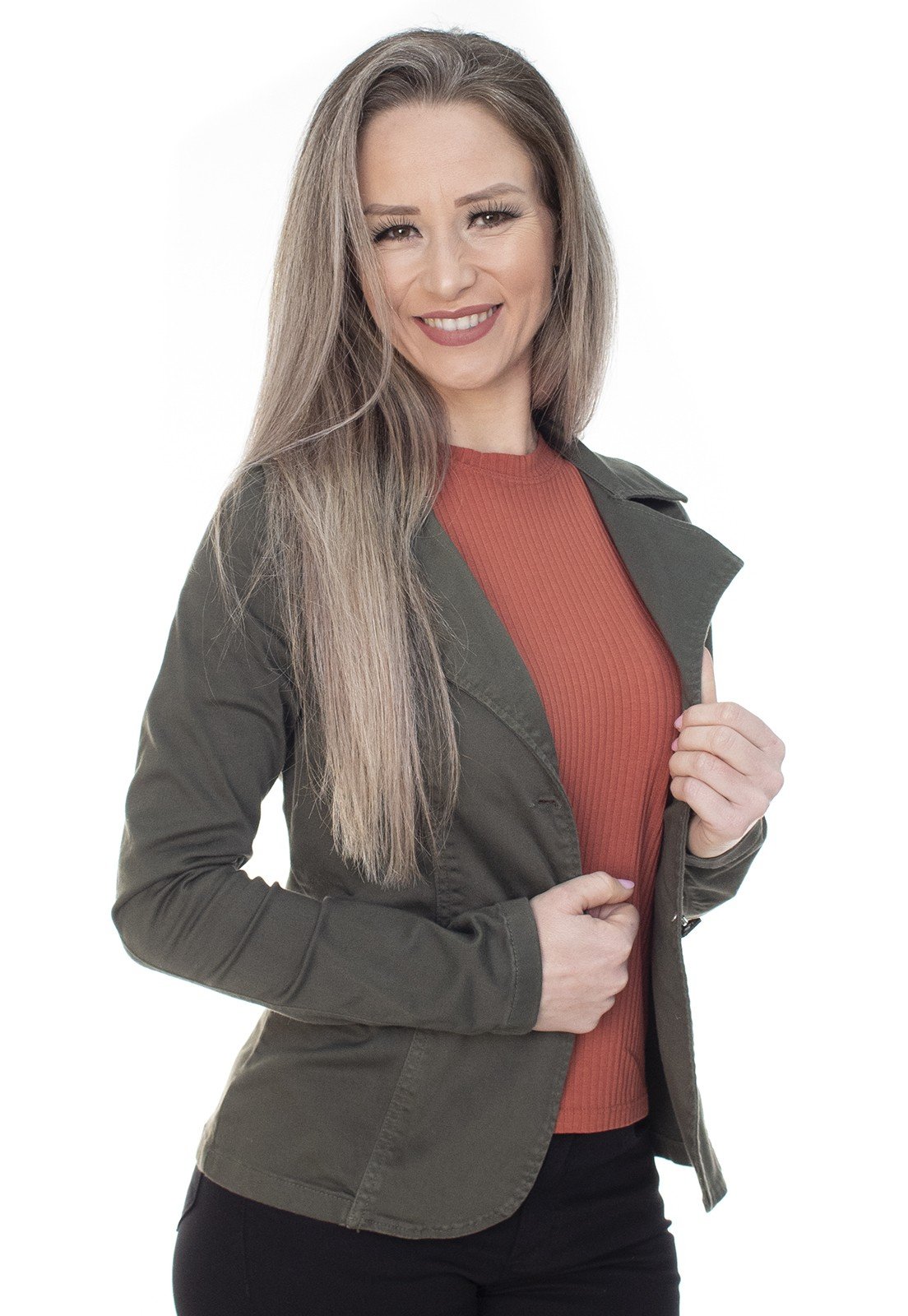 Blazer verde militar sales feminino