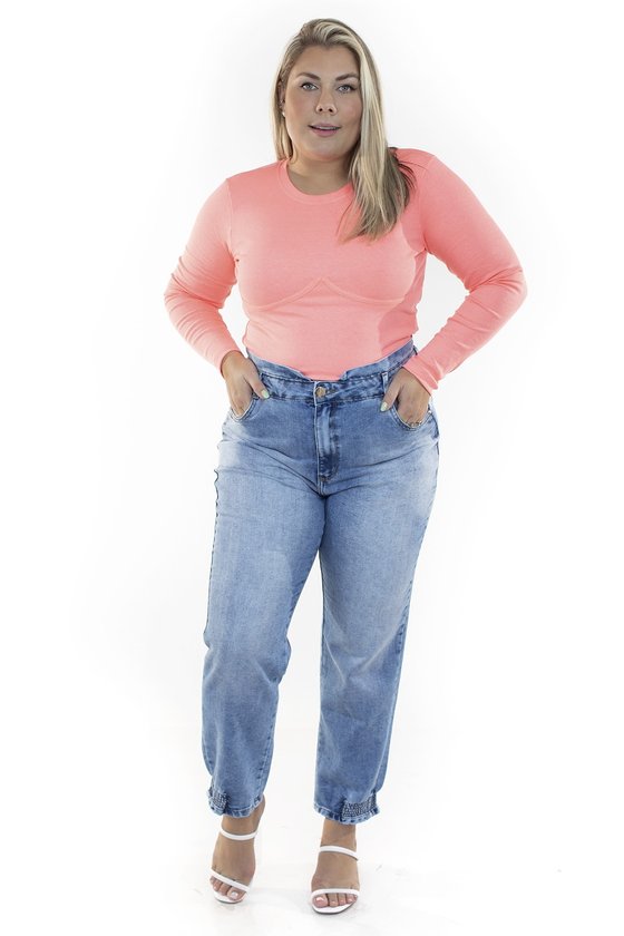 Calça Jeans Mom Clochard Plus Size