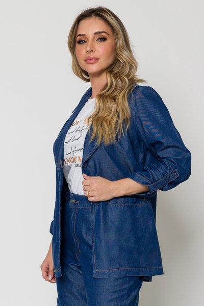 03 blazer feminino jeans com martingale lyz