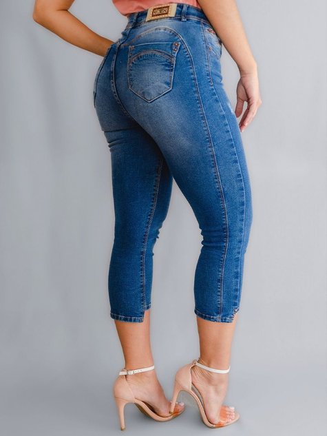 Calça Feminina Jeans Capri Niina Modeladora Confort