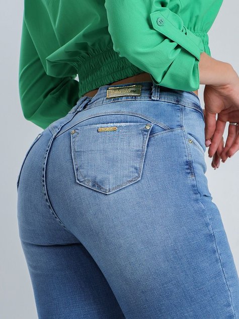 Calça Feminina Jeans Capri Modeladora Niina Safira