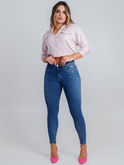 Calça Feminina Jeans Capri Niina Modeladora Confort