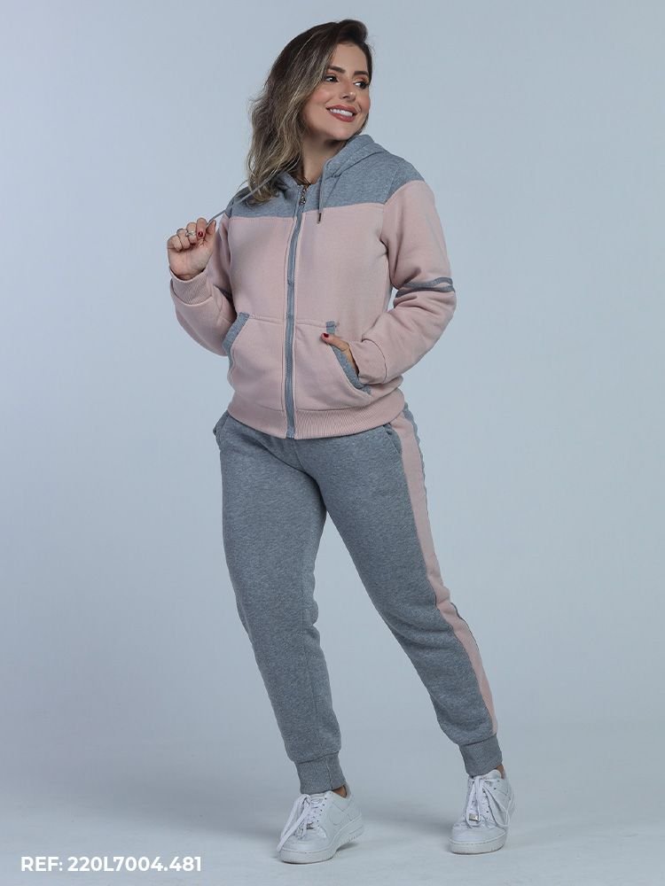 Conjunto Feminino Moletom Forrado Verde