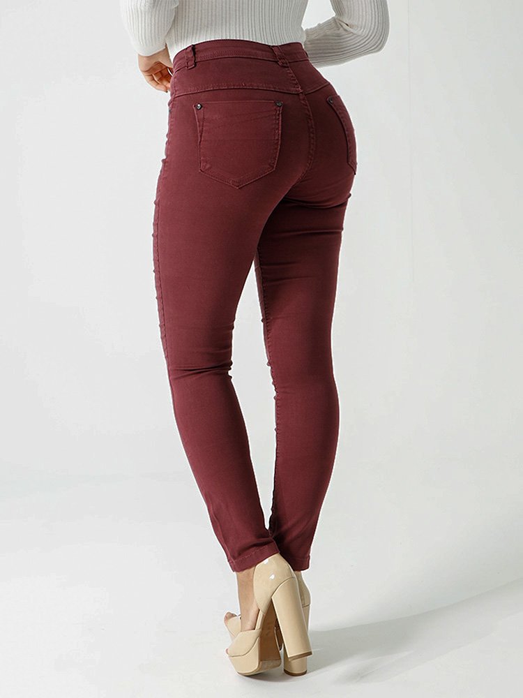 Calça store bordo feminina