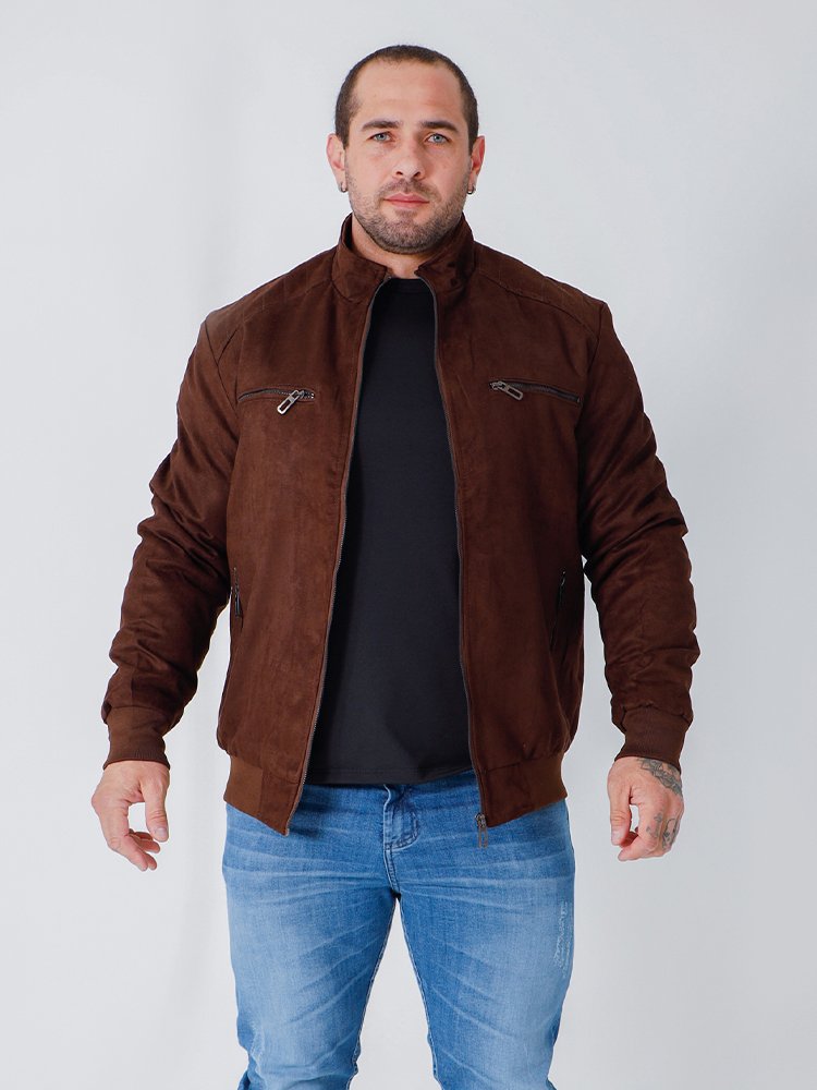 Jaqueta bomber hot sale masculina camurça