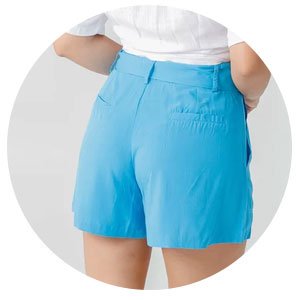 shorts feminino viscose azul claro copia