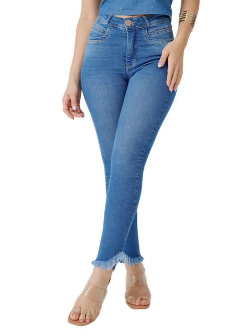 Calça Feminina Jeans Capri Niina (Azul Claro) Atacado