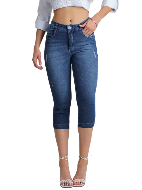 Calça Jeans Capri Super Modeladora JEB063 - Jeans Empina Bumbum
