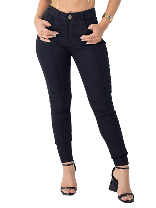 Calça Capri Feminina Sarja Jeans Cintura Média Com Lycra Levanta Bumbum  Modeladora Conceito Jeans 7878 Verde no Shoptime