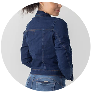 jaqueta feminina jeans escuro