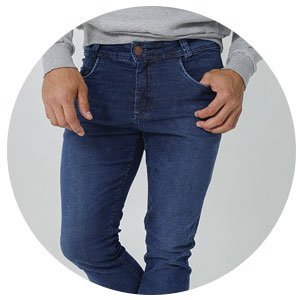 calca masculina jeans escura slim