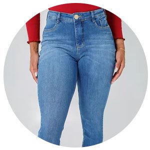 calca feminina jeans bi elastic