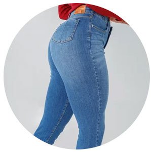calca jeans feminina bi elastic