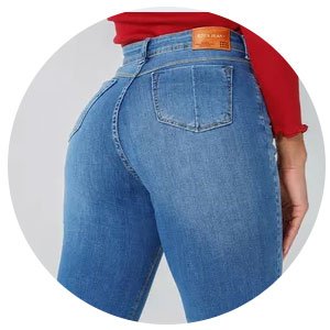 calca jeans feminina com elastano
