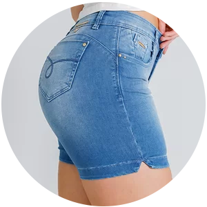 short feminino jeans levanta bumbum