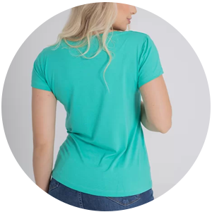 camiseta basica feminina verde