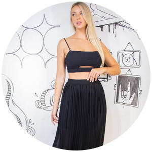 top cropped sommer preto