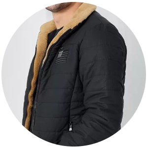 jaqueta masculina preto peluciada