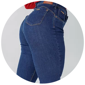 detalhes calca feminina jeans empina bumbum