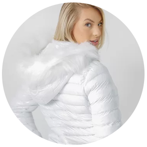 jaqueta feminina nylon branca