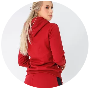 blusa conjunto moletom feminino edex vermelho