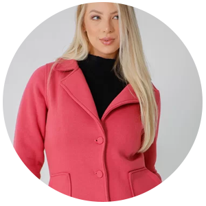 casaco social feminino de moletom rosa