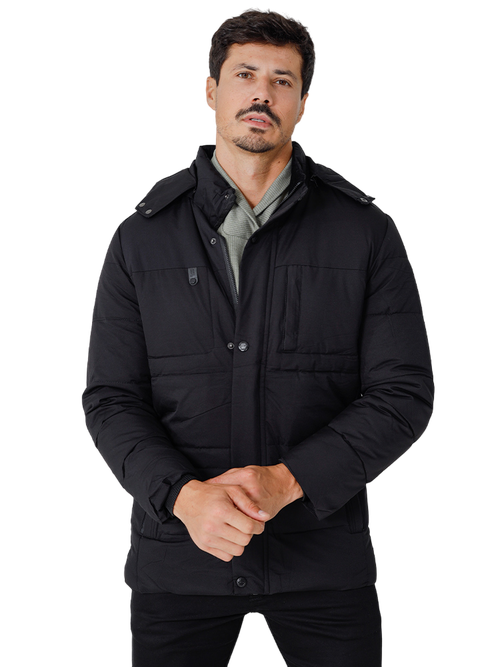 jaqueta masculina edex bolsos preto