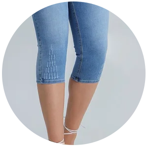 calca feminina jeans capri