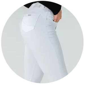 calca feminina jeans branco modeladora