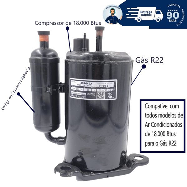 Compressor Ar Condicionado R410 220000Btus - Eletropeças Amorim