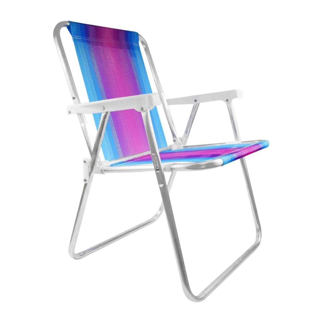 cadeira alta de aluminio colorida mor