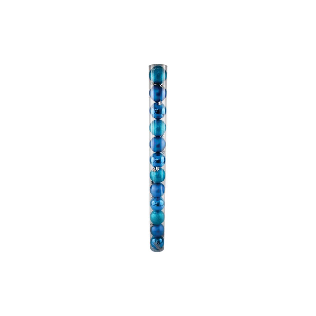 conjunto de bolas de natal azul 5 cm master christmas 2210