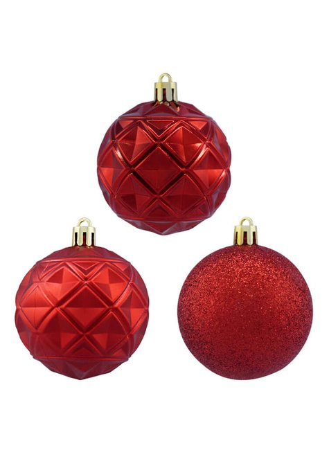 Kit Bolas De Natal Vermelho 2 Unidades 6cm - Bom Preço Magazine