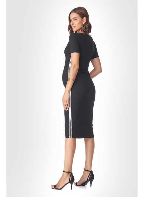 Vestido midi sales com faixa lateral